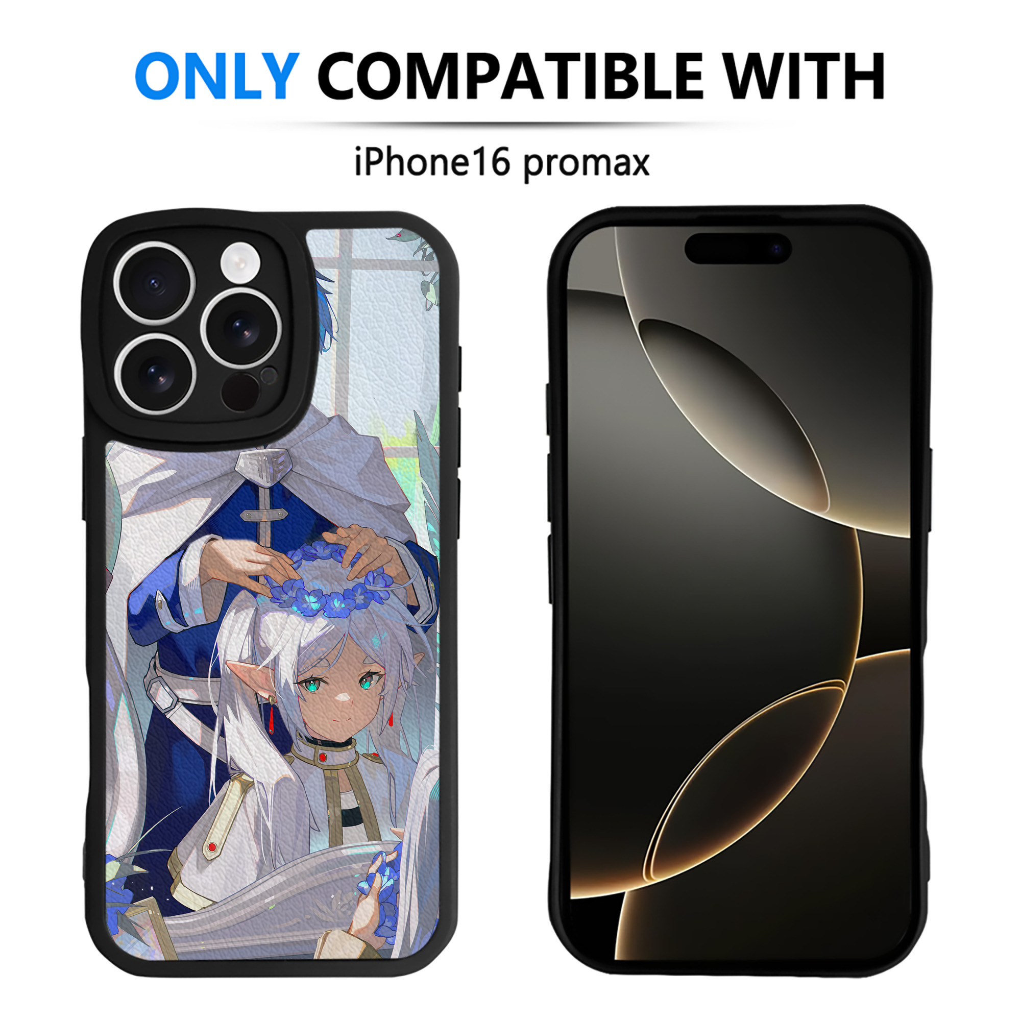 （画像用） 葬送のフリーレン Frieren 【iPhone 16シリーズ対応】シリコンスマホケース（レザー調） 材質：シリコン